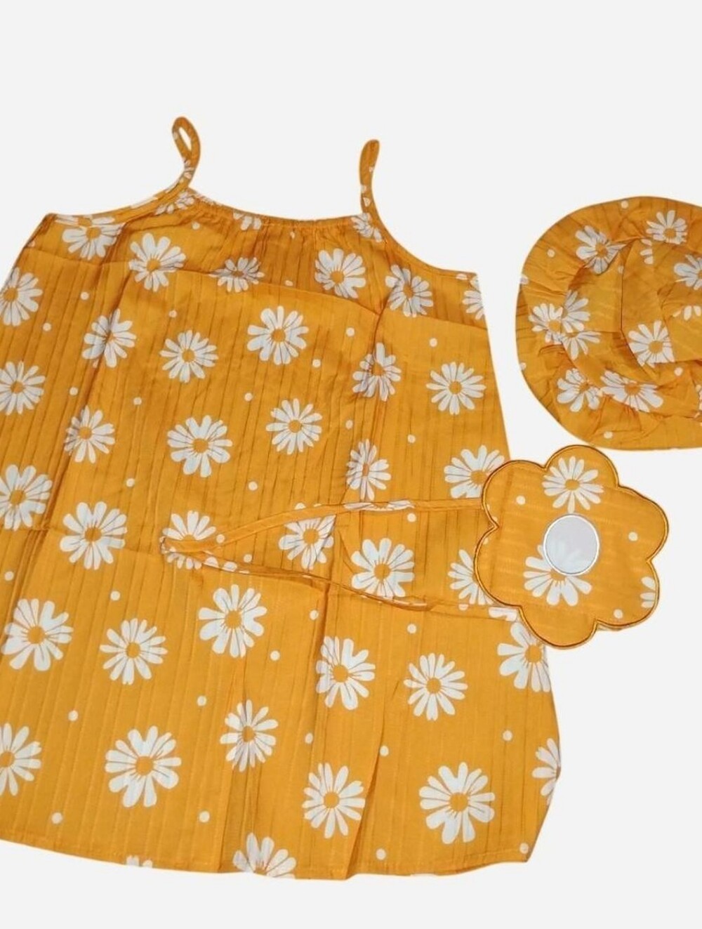 Toddler Girls 3-Piece Orange Floral Daisy Set New